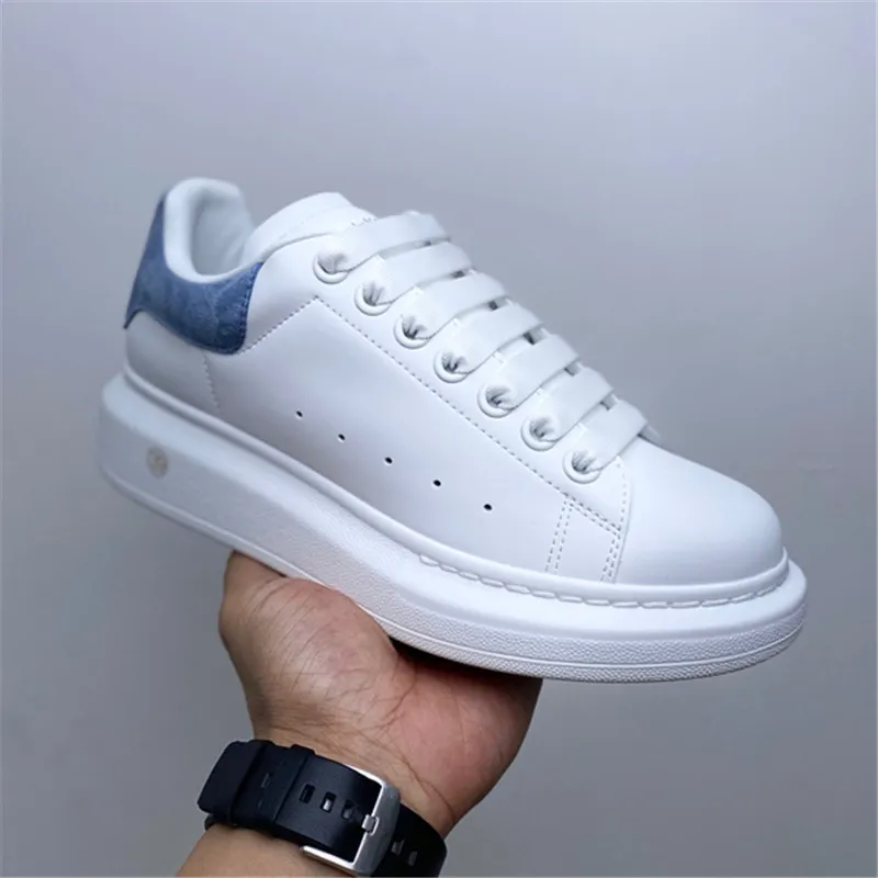 McQueen White Sneakers 2025 - Pure Original Classic Fashion Couple Shoes for Men and Women - Wear-Resistant Height Increasing Sneakers showcase 7