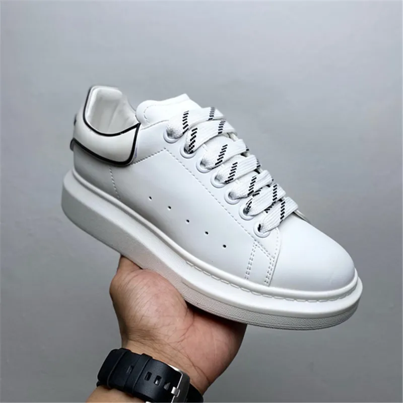 McQueen White Sneakers 2025 - Pure Original Classic Fashion Couple Shoes for Men and Women - Wear-Resistant Height Increasing Sneakers showcase 4
