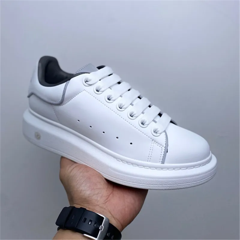 McQueen White Sneakers 2025 - Pure Original Classic Fashion Couple Shoes for Men and Women - Wear-Resistant Height Increasing Sneakers showcase 6