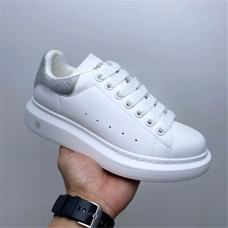 McQueen White Sneakers 2025 - Pure Original Classic Fashion Couple Shoes for Men and Women - Wear-Resistant Height Increasing Sneakers showcase 5