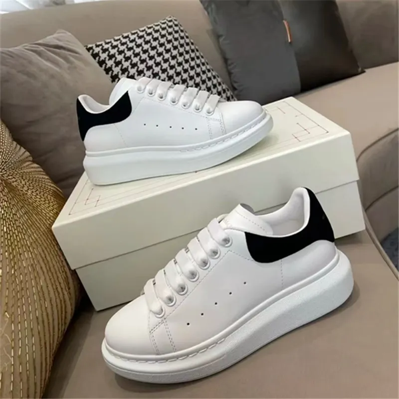 McQueen White Sneakers 2025 - Pure Original Classic Fashion Couple Shoes for Men and Women - Wear-Resistant Height Increasing Sneakers showcase 3