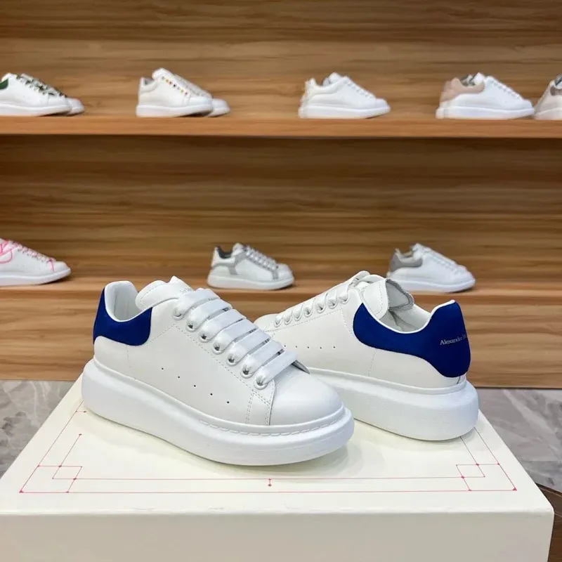 McQueen White Sneakers 2025 - Pure Original Classic Fashion Couple Shoes for Men and Women - Wear-Resistant Height Increasing Sneakers showcase 11