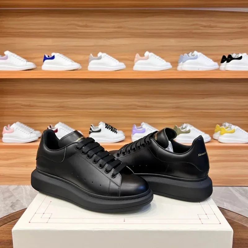McQueen White Sneakers 2025 - Pure Original Classic Fashion Couple Shoes for Men and Women - Wear-Resistant Height Increasing Sneakers showcase 13