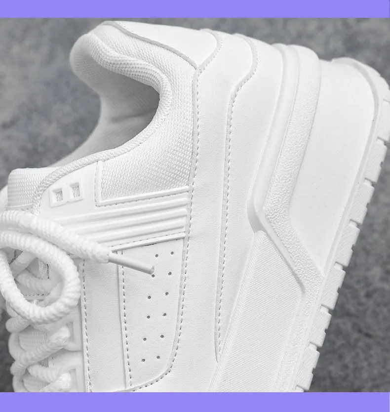 Men's Black Samurai Style Casual Shoes - Spring Trendy All-Match Low-Top Sneakers with Thick Sole for Height Increase - Sports Inspired Fashion showcase 6
