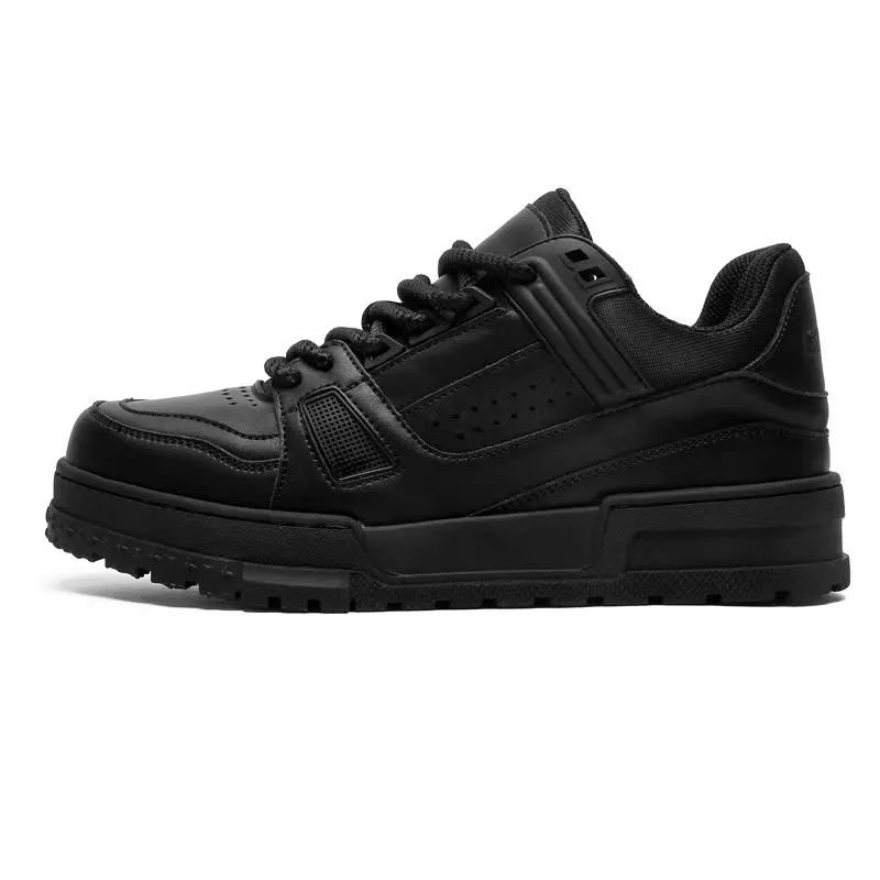 Men's Black Samurai Style Casual Shoes - Spring Trendy All-Match Low-Top Sneakers with Thick Sole for Height Increase - Sports Inspired Fashion thumbnail 5