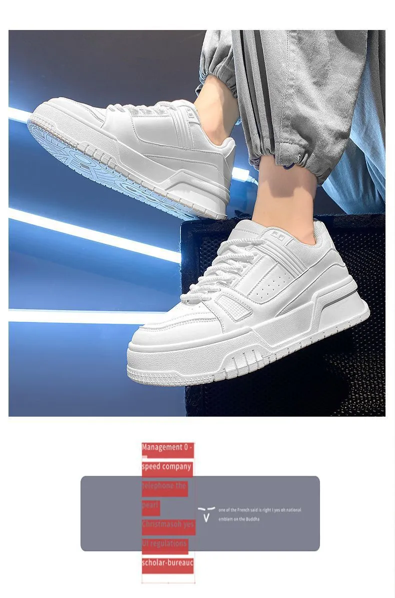 Men's Black Samurai Style Casual Shoes - Spring Trendy All-Match Low-Top Sneakers with Thick Sole for Height Increase - Sports Inspired Fashion showcase 15