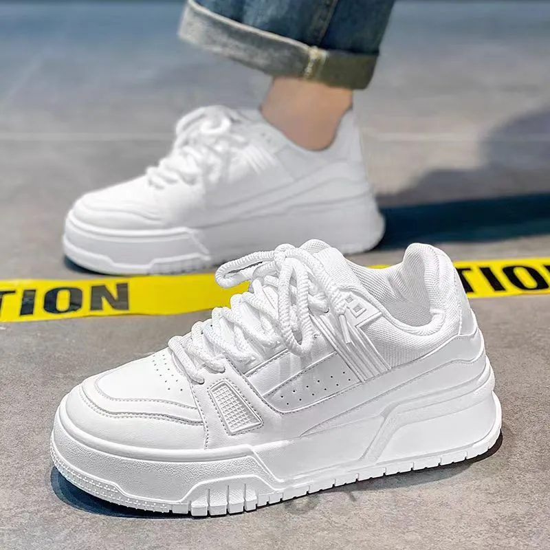 Men's Black Samurai Style Casual Shoes - Spring Trendy All-Match Low-Top Sneakers with Thick Sole for Height Increase - Sports Inspired Fashion thumbnail 2