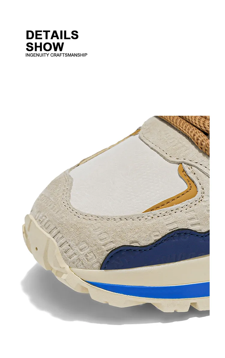 Men's Fashion Sneakers Casual Sports Shoes with Embroidered Design, Plaid Pattern, Thick Sole, Height Increasing, Perfect for Spring and Autumn showcase 5