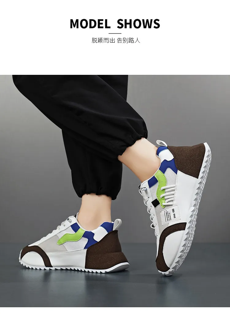 Men's Breathable Casual Sports Shoes - 2024 European Fashion Trend, Large Size, Lightweight Bag Sole Sneakers for Autumn showcase 10