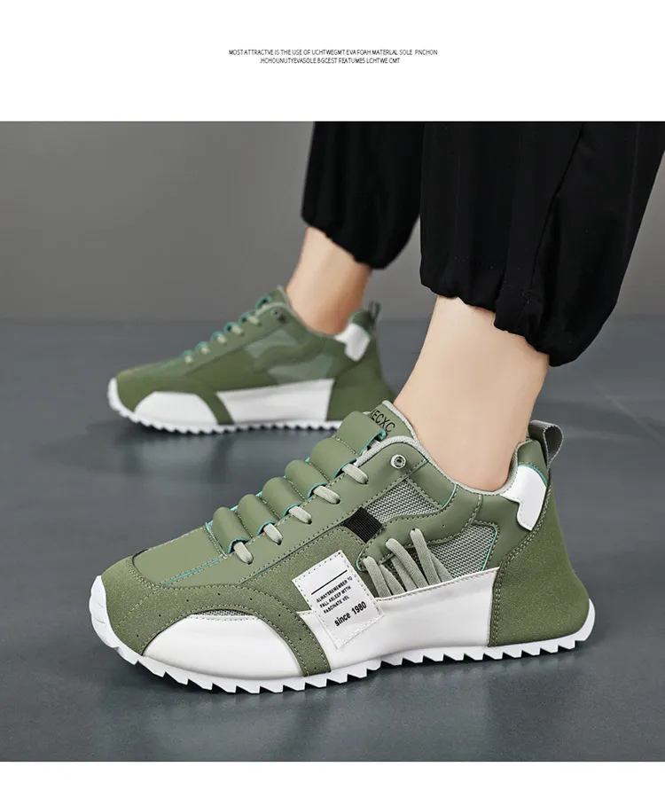 Men's Breathable Casual Sports Shoes - 2024 European Fashion Trend, Large Size, Lightweight Bag Sole Sneakers for Autumn showcase 18