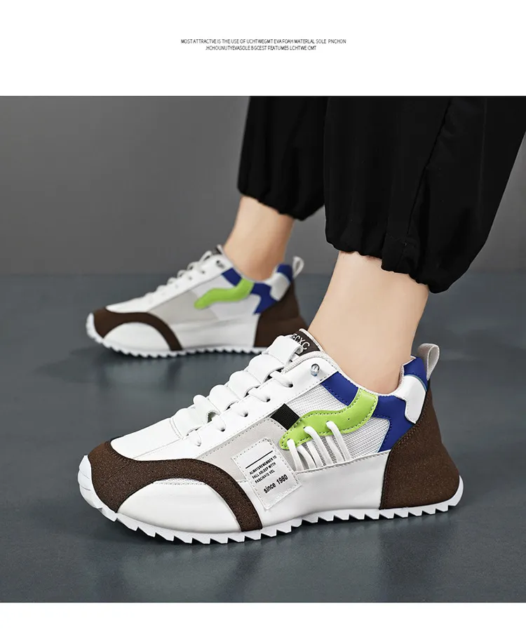 Men's Breathable Casual Sports Shoes - 2024 European Fashion Trend, Large Size, Lightweight Bag Sole Sneakers for Autumn showcase 12