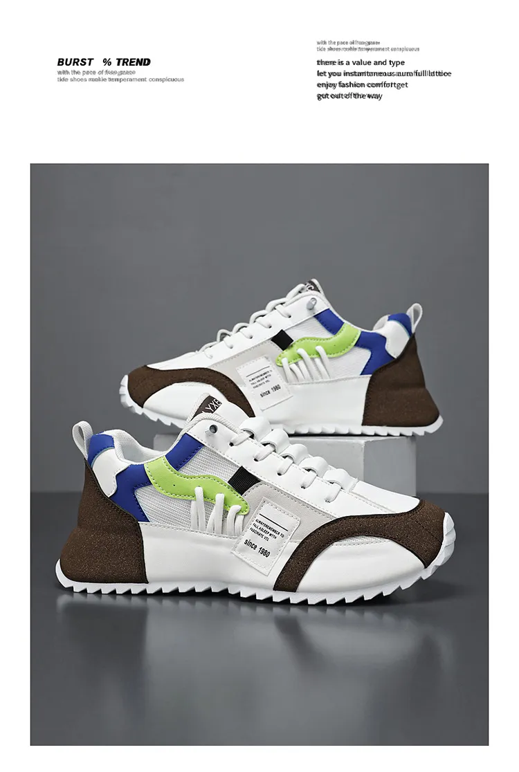 Men's Breathable Casual Sports Shoes - 2024 European Fashion Trend, Large Size, Lightweight Bag Sole Sneakers for Autumn showcase 2