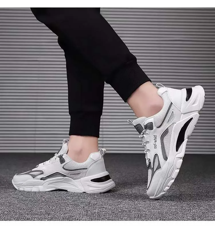 Men's Lightweight Versatile Sports Shoes - Low Top Color Blocked Dad Sneakers - Breathable Korean Style Running Shoes for Men showcase 13