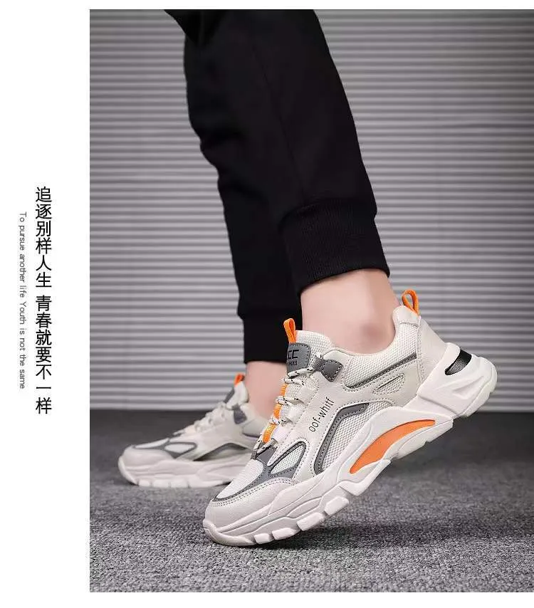 Men's Lightweight Versatile Sports Shoes - Low Top Color Blocked Dad Sneakers - Breathable Korean Style Running Shoes for Men showcase 11