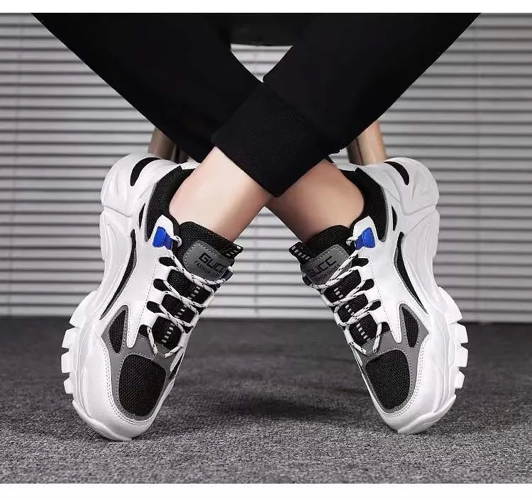 Men's Lightweight Versatile Sports Shoes - Low Top Color Blocked Dad Sneakers - Breathable Korean Style Running Shoes for Men showcase 10