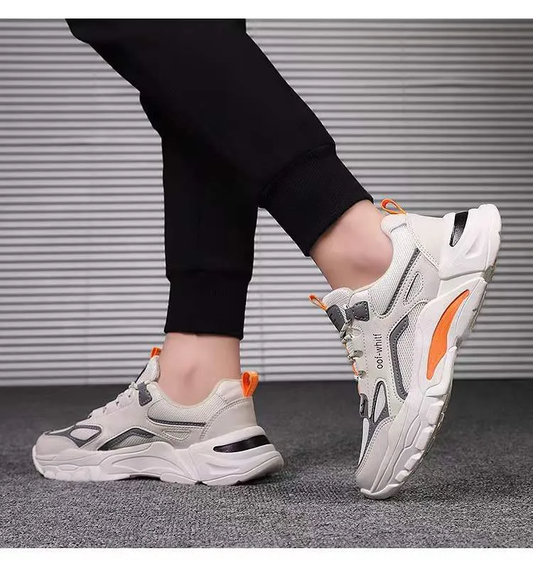 Men's Lightweight Versatile Sports Shoes - Low Top Color Blocked Dad Sneakers - Breathable Korean Style Running Shoes for Men showcase 17