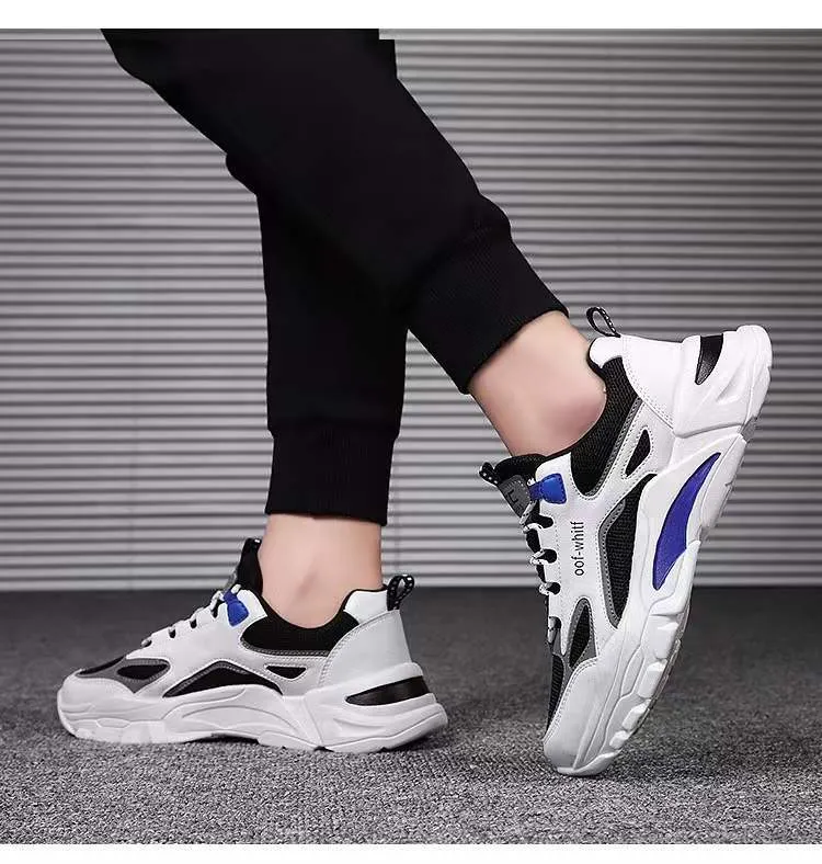 Men's Lightweight Versatile Sports Shoes - Low Top Color Blocked Dad Sneakers - Breathable Korean Style Running Shoes for Men showcase 20
