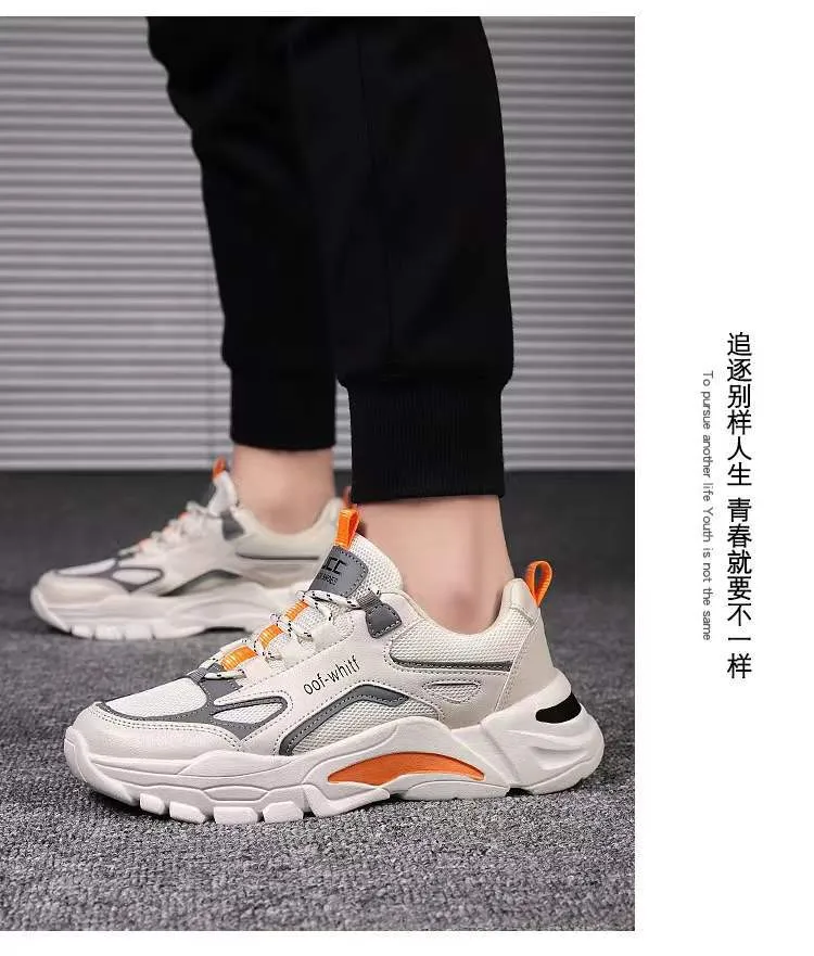 Men's Lightweight Versatile Sports Shoes - Low Top Color Blocked Dad Sneakers - Breathable Korean Style Running Shoes for Men showcase 19