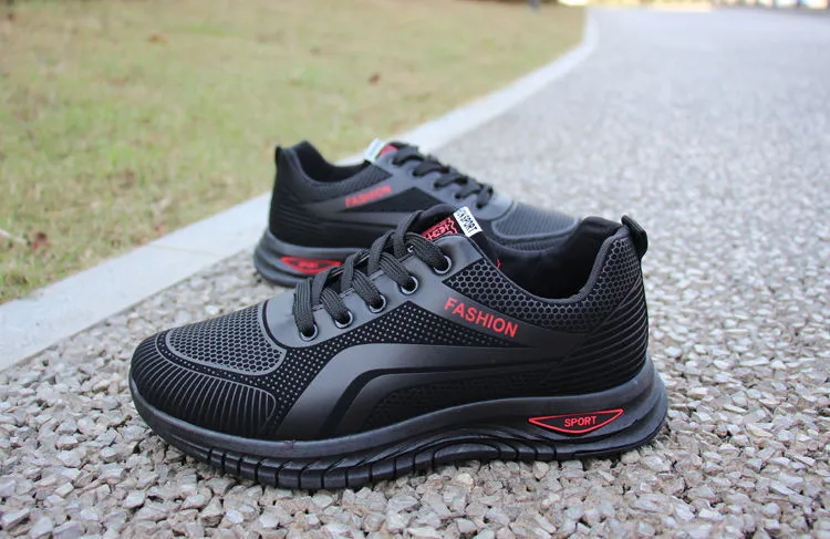 Men's Breathable Mesh Running Shoes - 2026 Spring Autumn Korean Style Trendy Sports Student Travel Dad Sneakers showcase 11