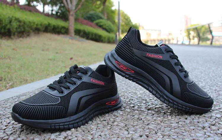 Men's Breathable Mesh Running Shoes - 2026 Spring Autumn Korean Style Trendy Sports Student Travel Dad Sneakers showcase 9