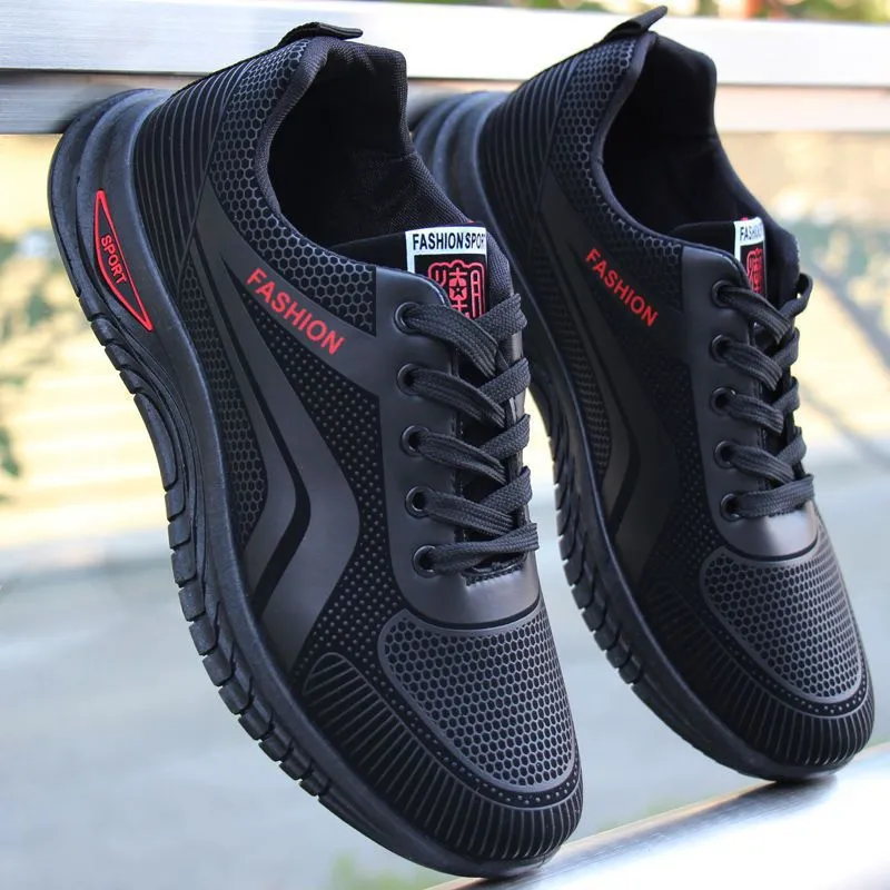 Men's Breathable Mesh Running Shoes - 2026 Spring Autumn Korean Style Trendy Sports Student Travel Dad Sneakers thumbnail 2