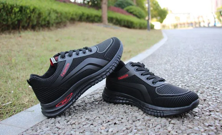 Men's Breathable Mesh Running Shoes - 2026 Spring Autumn Korean Style Trendy Sports Student Travel Dad Sneakers showcase 13