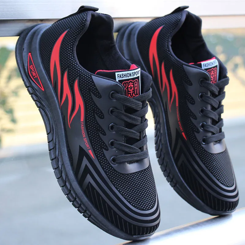 Men's Breathable Mesh Running Shoes - 2026 Spring Autumn Korean Style Trendy Sports Student Travel Dad Sneakers thumbnail 4