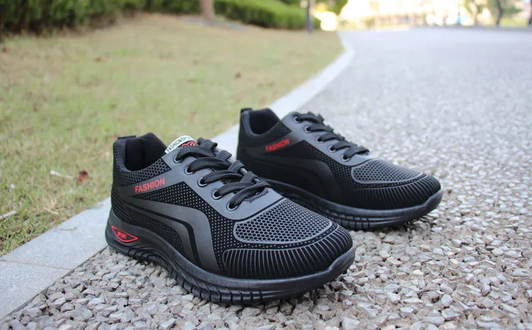 Men's Breathable Mesh Running Shoes - 2026 Spring Autumn Korean Style Trendy Sports Student Travel Dad Sneakers showcase 12