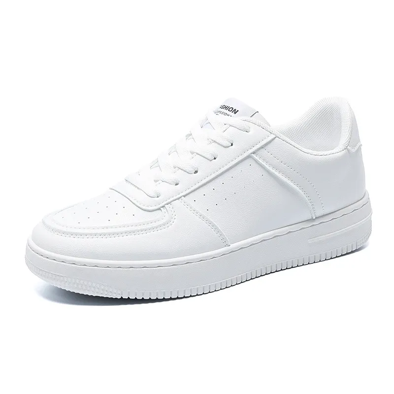 Men's Breathable White Sneakers - Korean Style Trendy Thick-Soled Sports Leisure Shoes for Male Students - Versatile Fashion Sneakers thumbnail 5