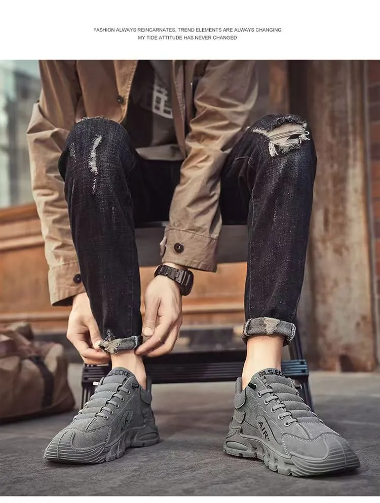 Men's Breathable Casual Shoes - Spring New Trendy Versatile Simple Sports Work Shoes - Solid Color One-Leg Design showcase 12