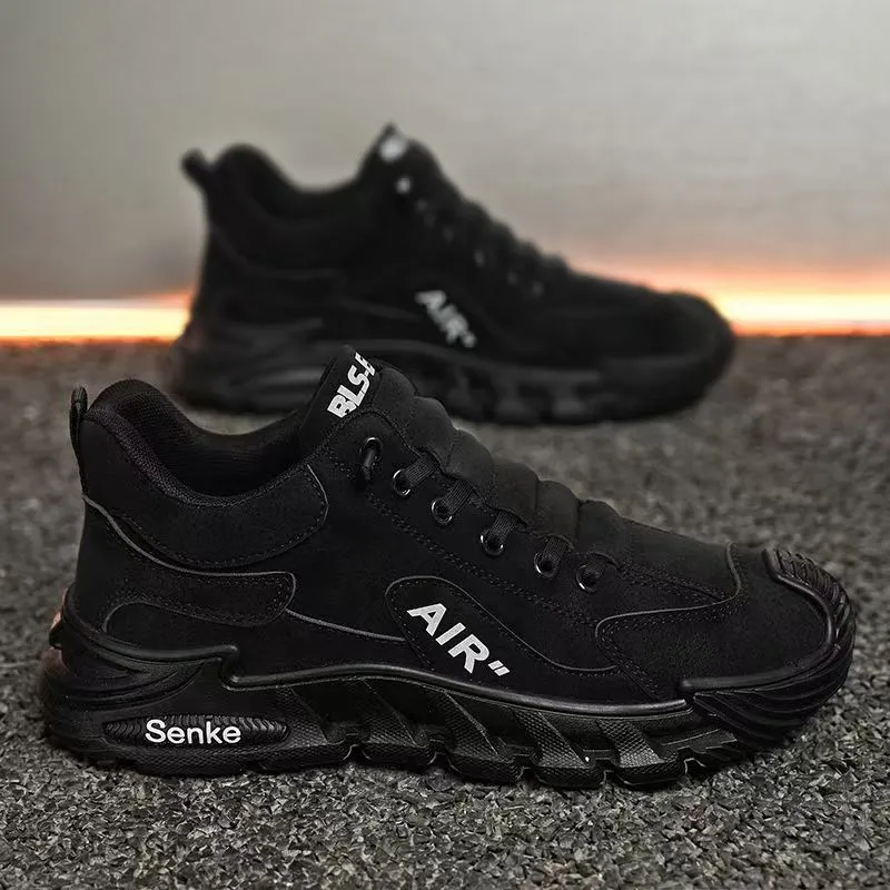Men's Breathable Casual Shoes - Spring New Trendy Versatile Simple Sports Work Shoes - Solid Color One-Leg Design thumbnail 7