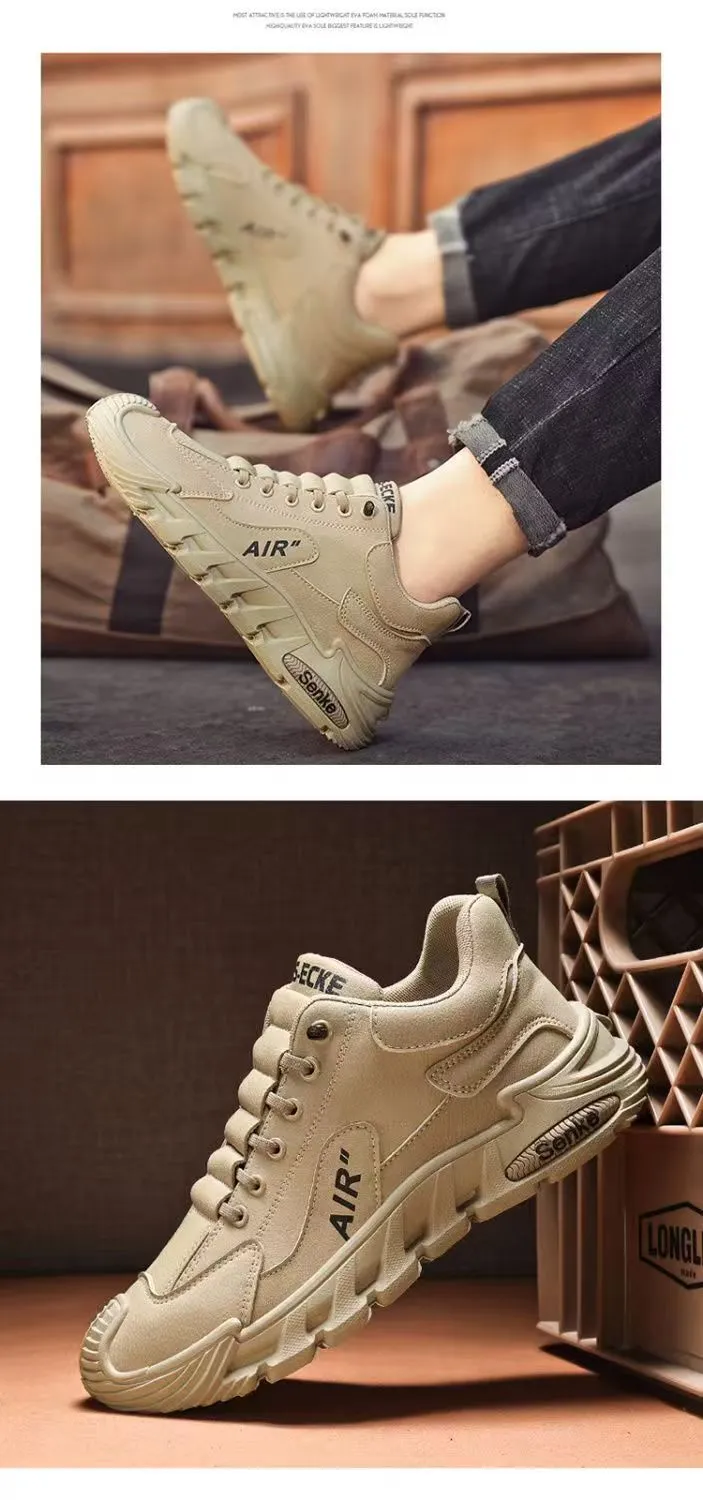 Men's Breathable Casual Shoes - Spring New Trendy Versatile Simple Sports Work Shoes - Solid Color One-Leg Design showcase 7