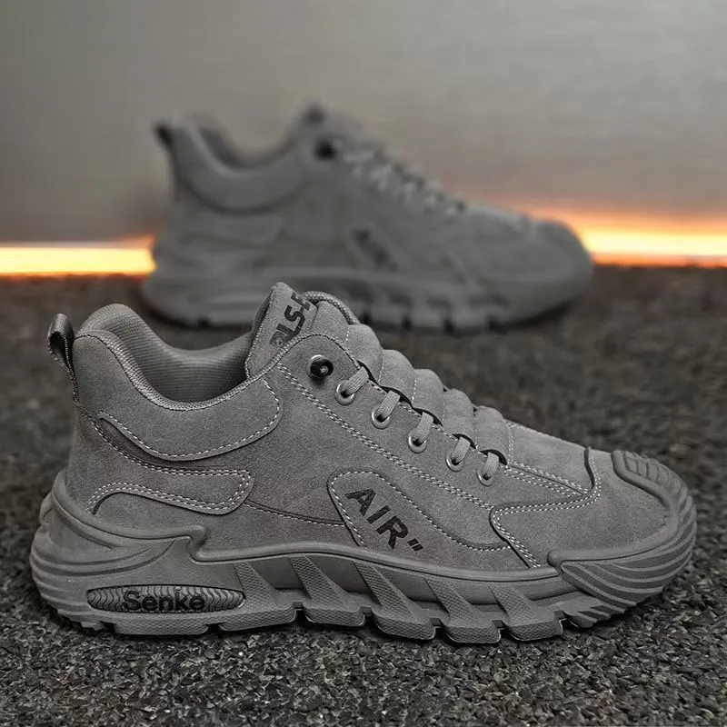 Men's Breathable Casual Shoes - Spring New Trendy Versatile Simple Sports Work Shoes - Solid Color One-Leg Design thumbnail 8