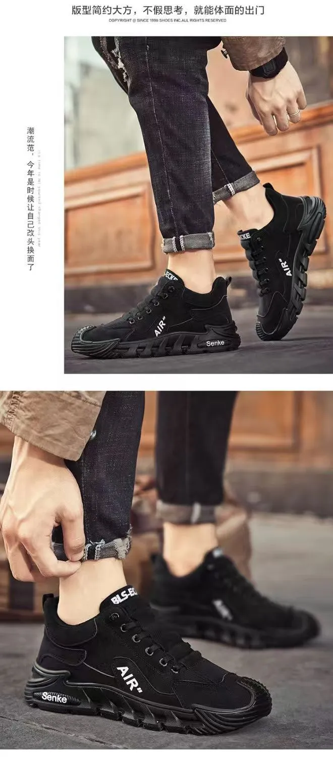 Men's Breathable Casual Shoes - Spring New Trendy Versatile Simple Sports Work Shoes - Solid Color One-Leg Design showcase 9