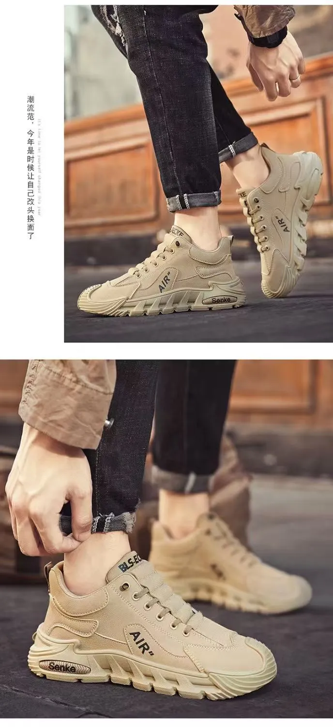 Men's Breathable Casual Shoes - Spring New Trendy Versatile Simple Sports Work Shoes - Solid Color One-Leg Design showcase 15