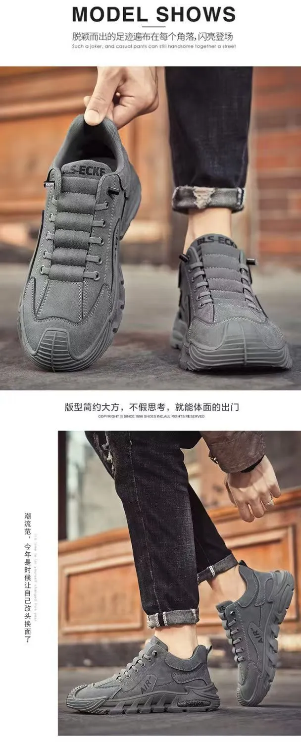 Men's Breathable Casual Shoes - Spring New Trendy Versatile Simple Sports Work Shoes - Solid Color One-Leg Design showcase 16