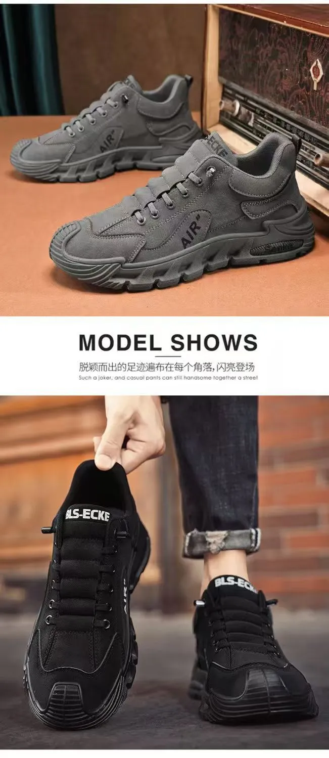 Men's Breathable Casual Shoes - Spring New Trendy Versatile Simple Sports Work Shoes - Solid Color One-Leg Design showcase 17