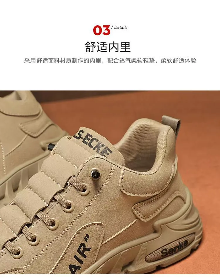 Men's Breathable Casual Shoes - Spring New Trendy Versatile Simple Sports Work Shoes - Solid Color One-Leg Design showcase 5