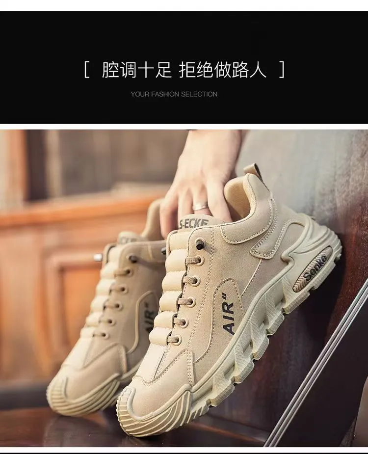 Men's Breathable Casual Shoes - Spring New Trendy Versatile Simple Sports Work Shoes - Solid Color One-Leg Design showcase 13