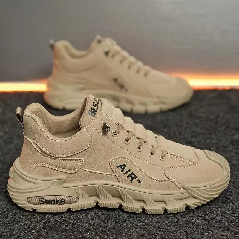 Men's Breathable Casual Shoes - Spring New Trendy Versatile Simple Sports Work Shoes - Solid Color One-Leg Design thumbnail 6
