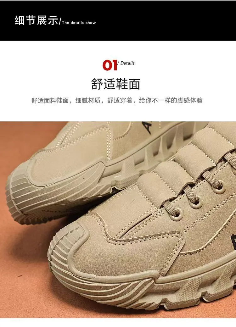 Men's Breathable Casual Shoes - Spring New Trendy Versatile Simple Sports Work Shoes - Solid Color One-Leg Design showcase 3