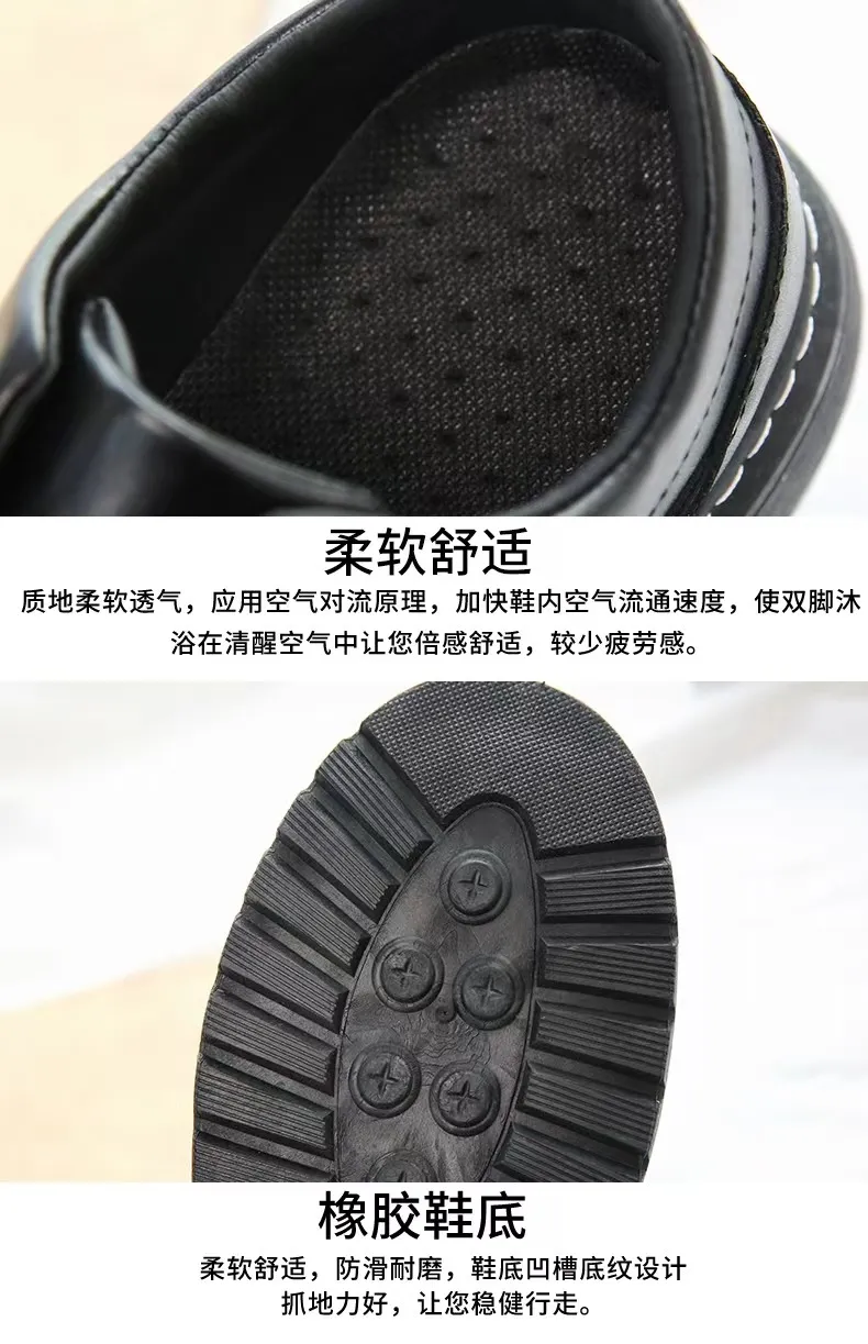 Men's Leather Dress Shoes - Formal Business Lace-Up Oxfords - Versatile British Style Work Shoes for Autumn, Black showcase 6