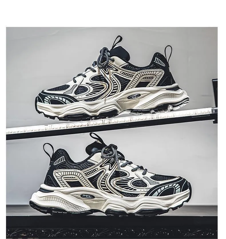 Men's Breathable Mesh Sneakers 2025 Spring New Trendy Thick-Soled Casual Walking Shoes All-Match Fashionable Footwear for Men showcase 10