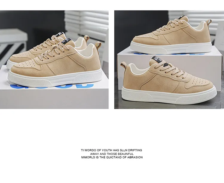 Men's Leather Sneakers Large Size 2025 Model - Fashionable Versatile Soft Sole Casual Sports Shoes for All Seasons showcase 13
