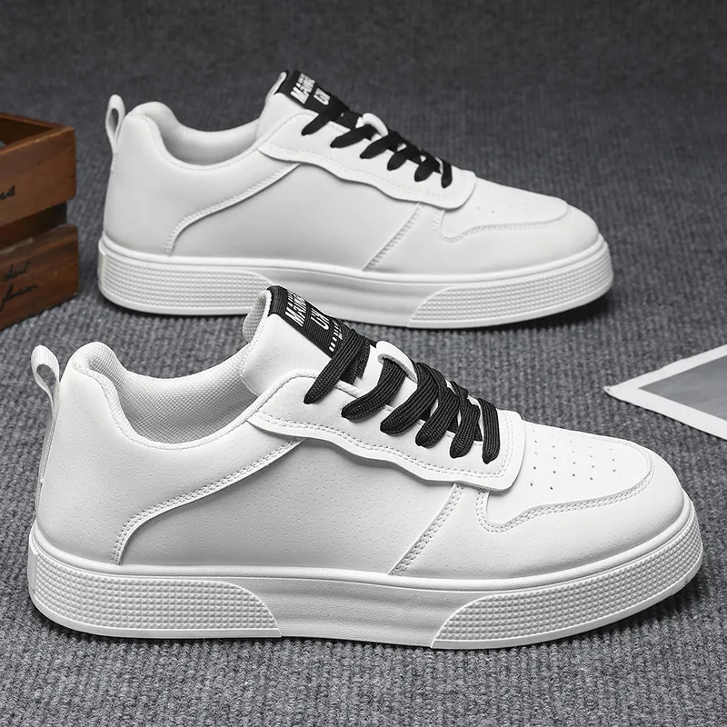 Men's Leather Sneakers Large Size 2025 Model - Fashionable Versatile Soft Sole Casual Sports Shoes for All Seasons showcase 4