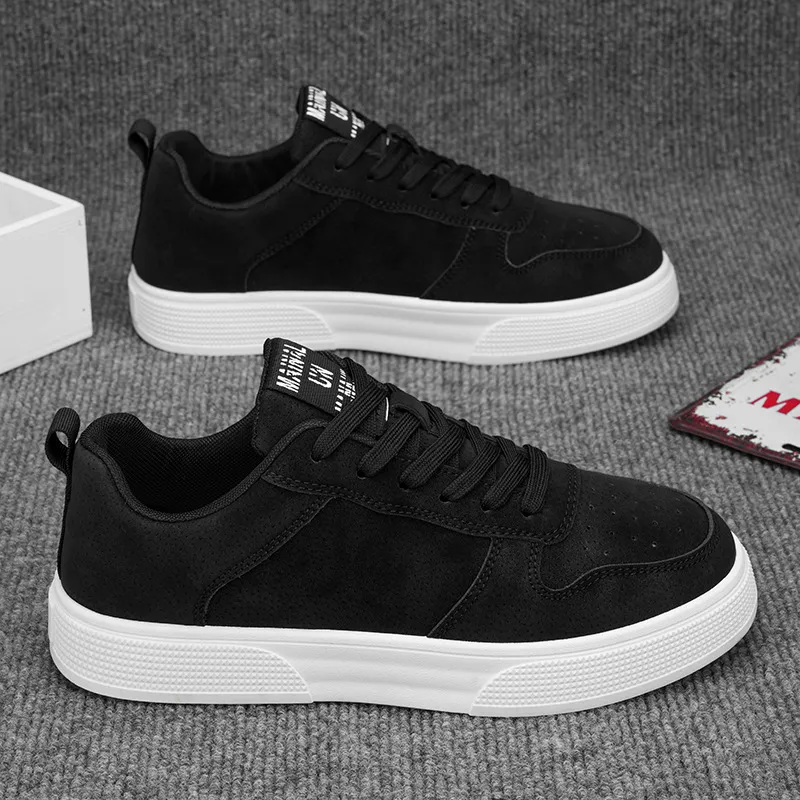 Men's Leather Sneakers Large Size 2025 Model - Fashionable Versatile Soft Sole Casual Sports Shoes for All Seasons thumbnail 3
