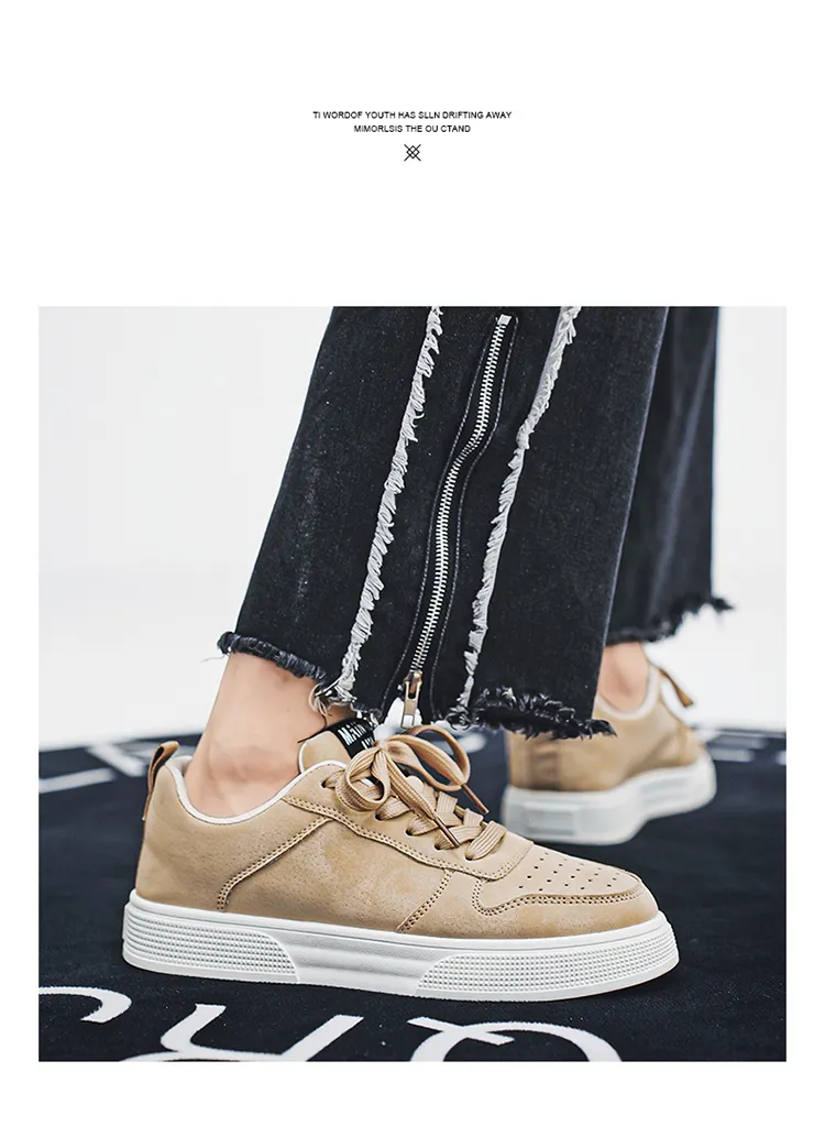 Men's Leather Sneakers Large Size 2025 Model - Fashionable Versatile Soft Sole Casual Sports Shoes for All Seasons showcase 10