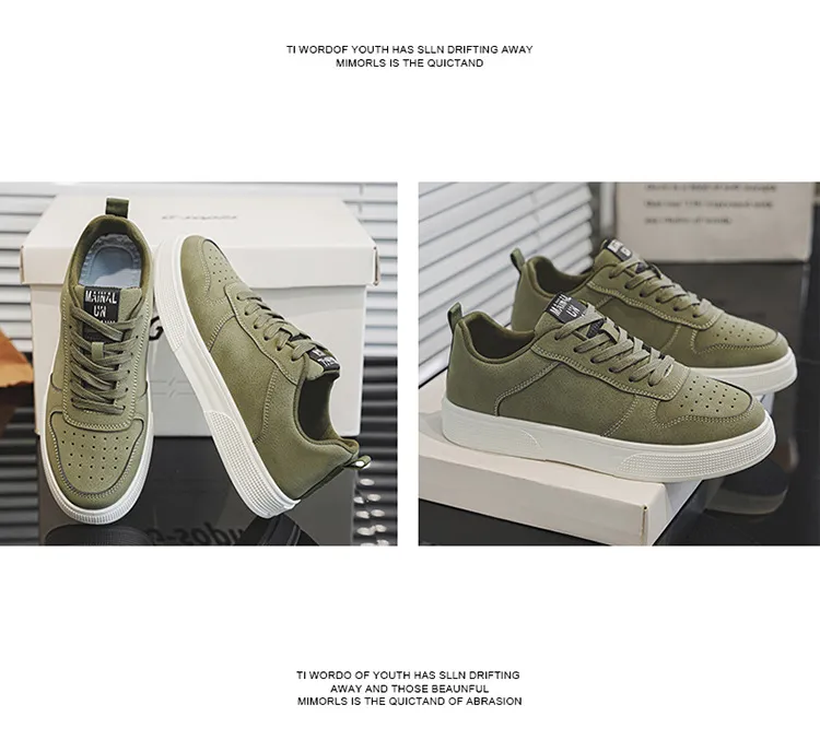 Men's Leather Sneakers Large Size 2025 Model - Fashionable Versatile Soft Sole Casual Sports Shoes for All Seasons showcase 19