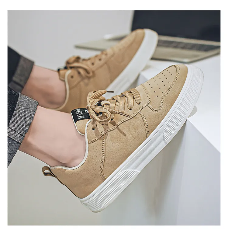 Men's Leather Sneakers Large Size 2025 Model - Fashionable Versatile Soft Sole Casual Sports Shoes for All Seasons showcase 14