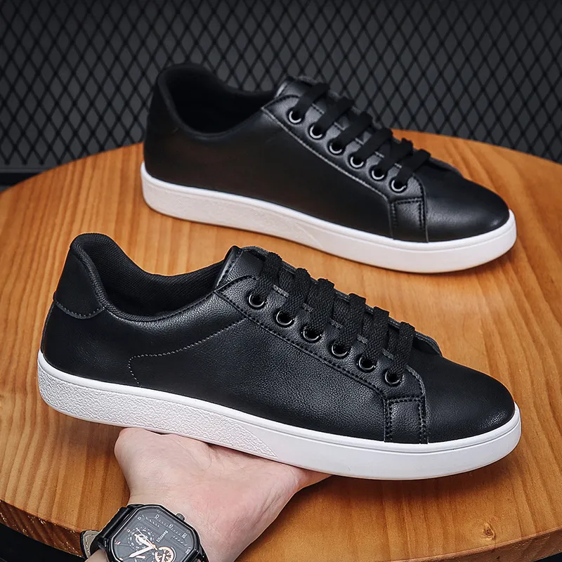 Men's White Fashion Sneakers 2026 Spring Korean Style Casual Shoes Trendy Single Shoes for Young Students Comfortable Walking thumbnail 6